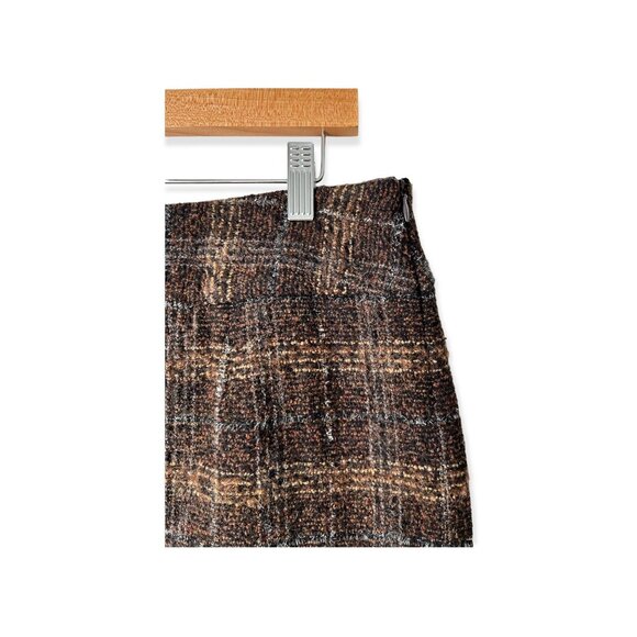 Dolce & Gabbana Brown Metallic Plaid Tweed Mini Skirt - Picture 4 of 9